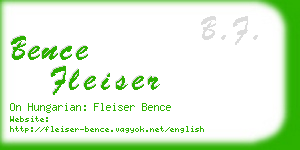 bence fleiser business card